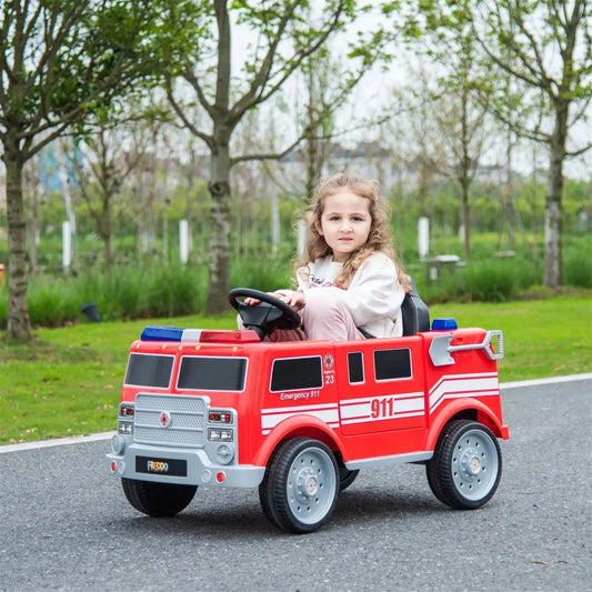 12V Freddo Fire Truck 1 Seater Ride on Freddo Toys