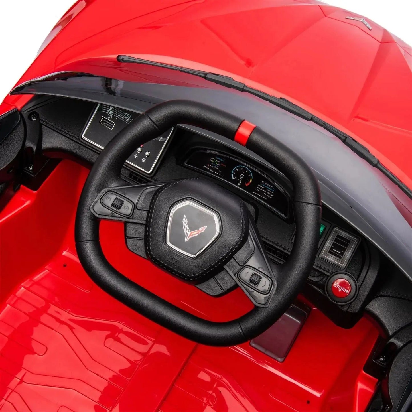 12V Chevrolet Corvette C8 Stingray 1-Seater Kids Ride-On Car  Freddo Toys