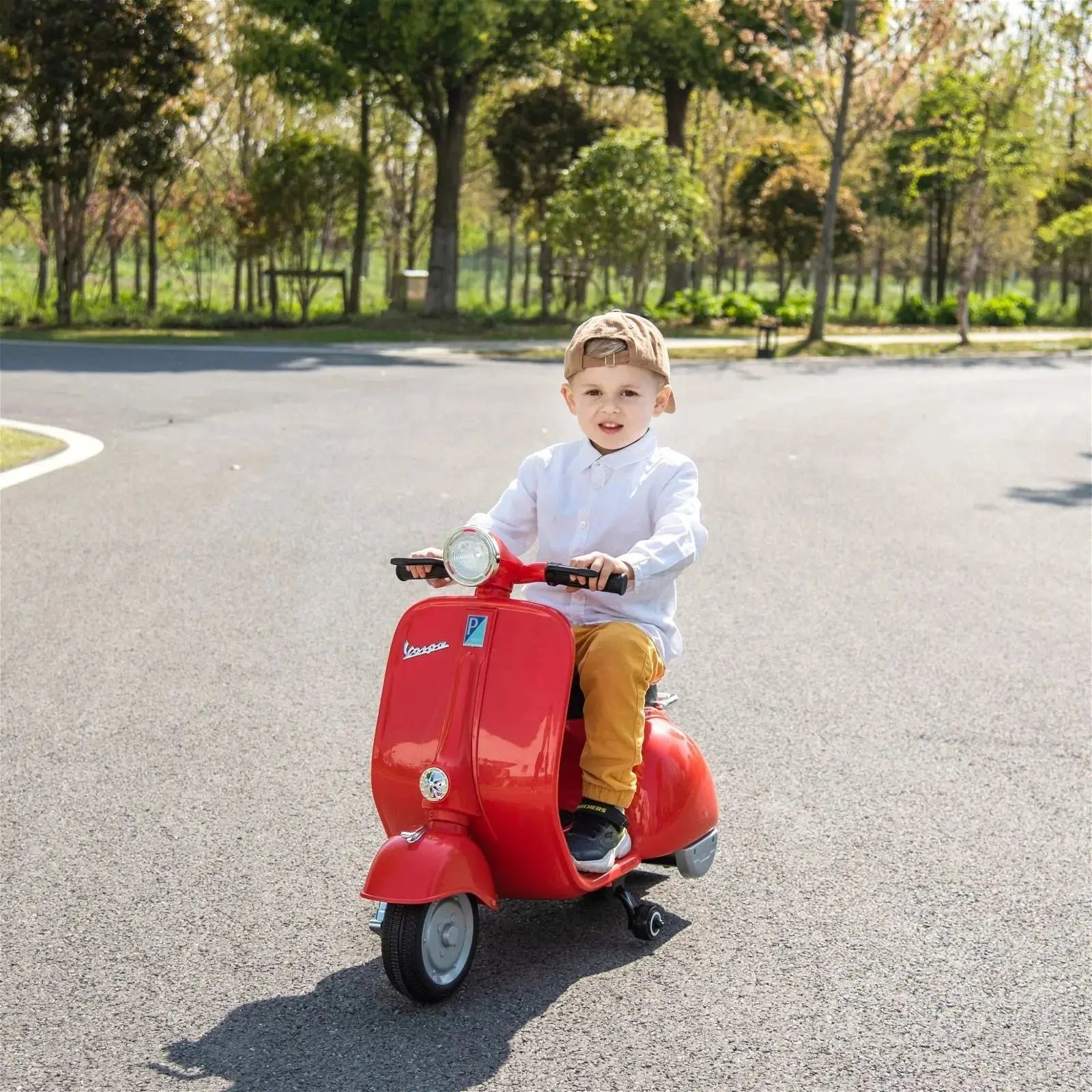 12V Kids' Vespa Electric Ride-On Scooter  Freddo Toys