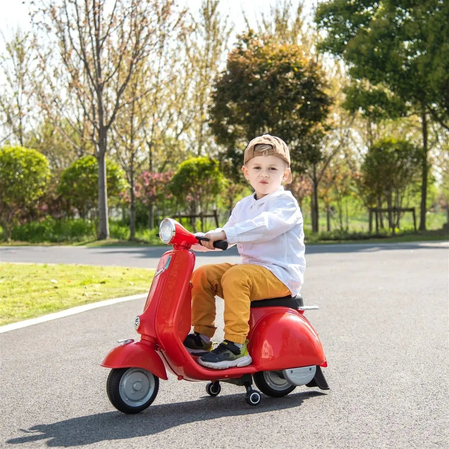 12V Kids' Vespa Electric Ride-On Scooter  Freddo Toys