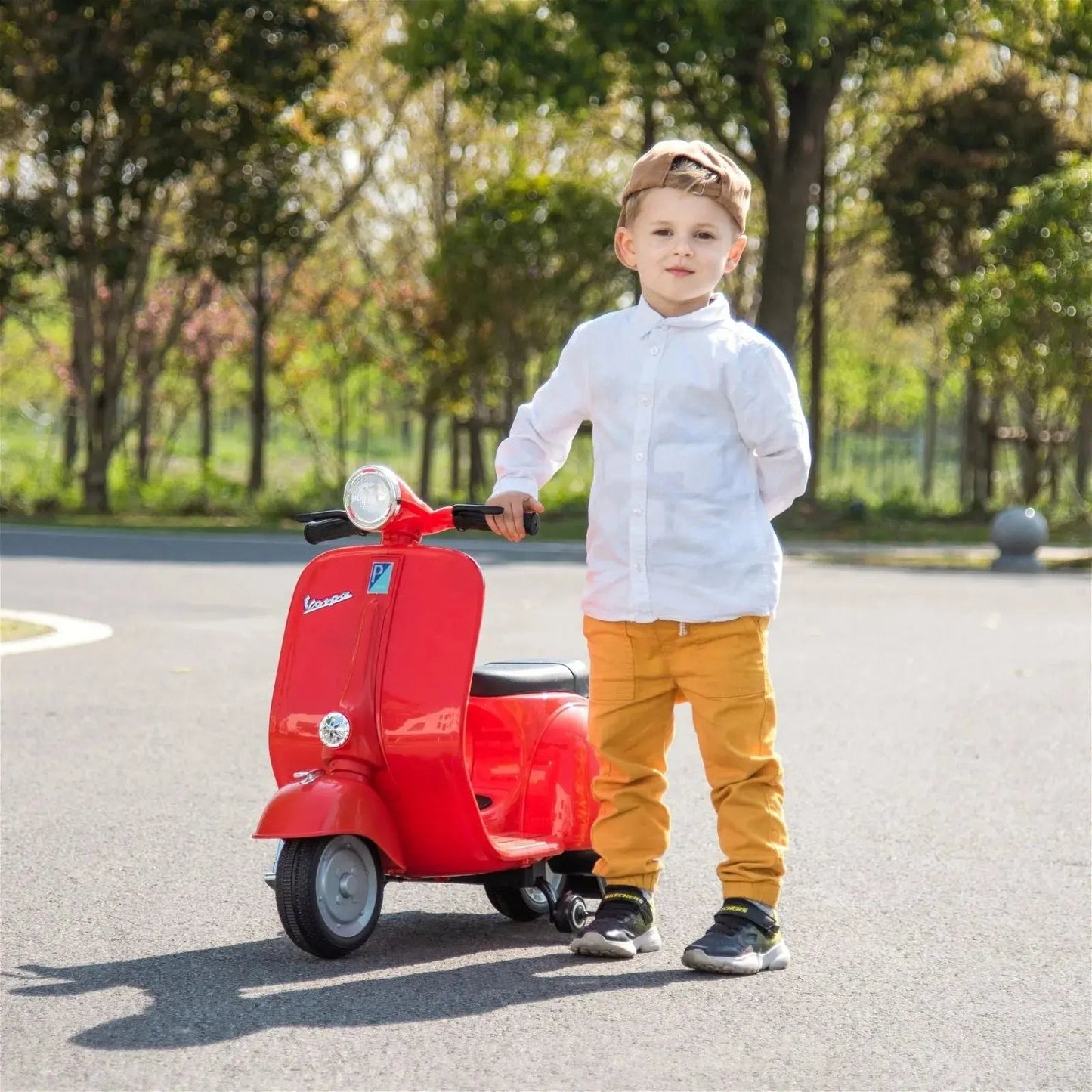 12V Kids' Vespa Electric Ride-On Scooter  Freddo Toys