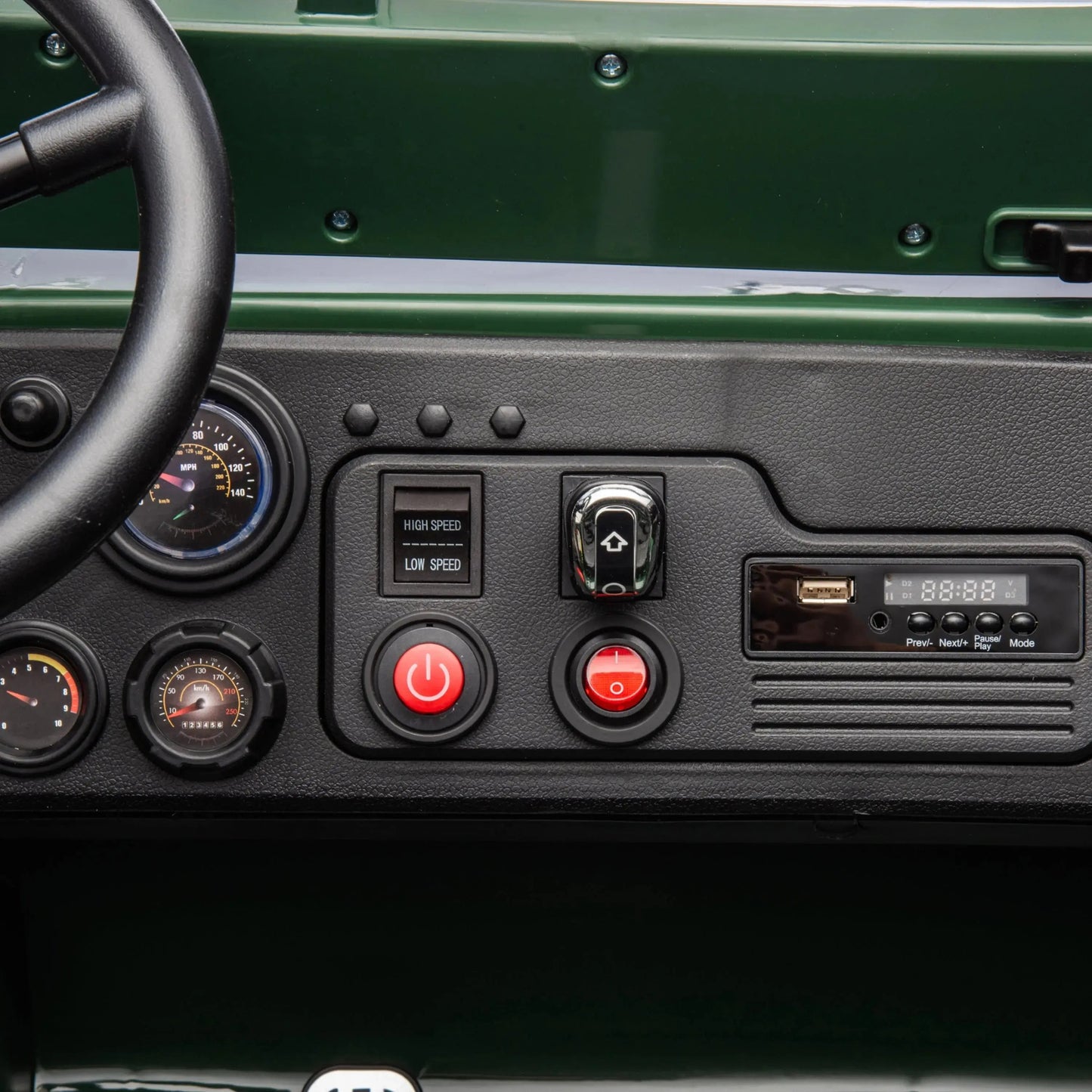 24V Freddo Military Willy Jeep 3 Seater Electric Ride on  Freddo Toys