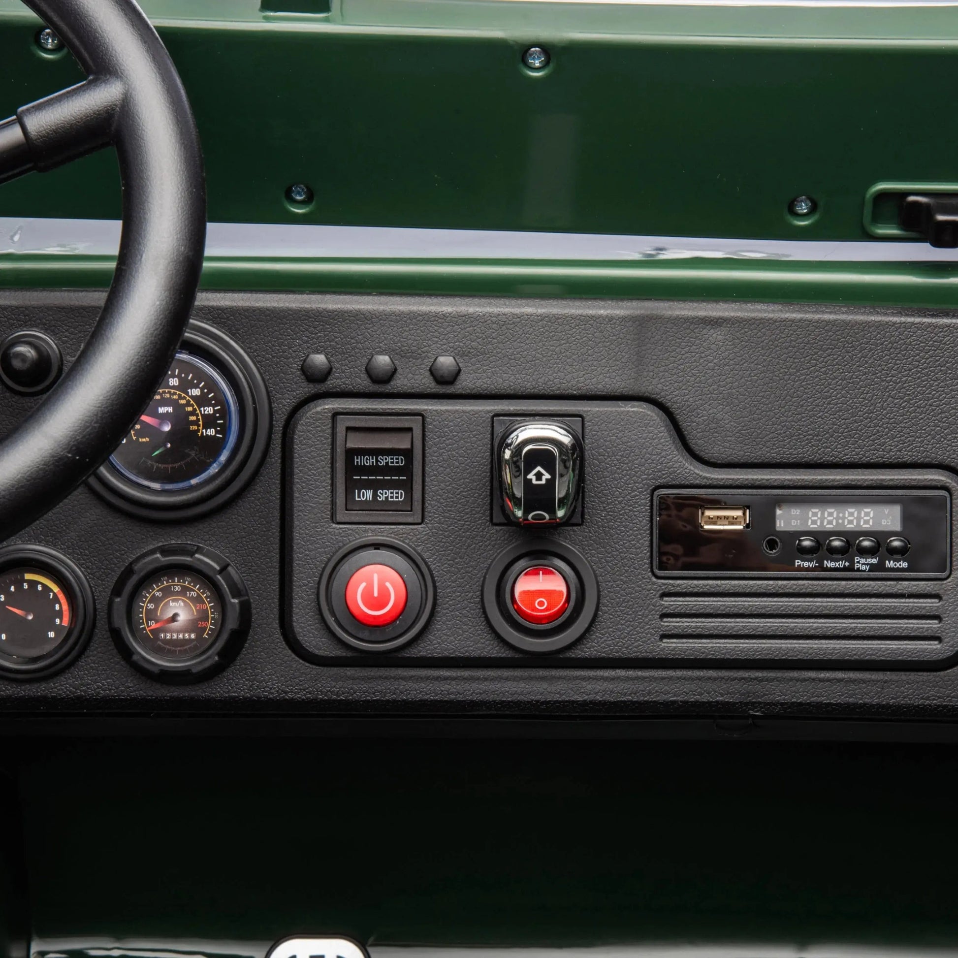 24V Freddo Military Willy Jeep 3 Seater Electric Ride on  Freddo Toys