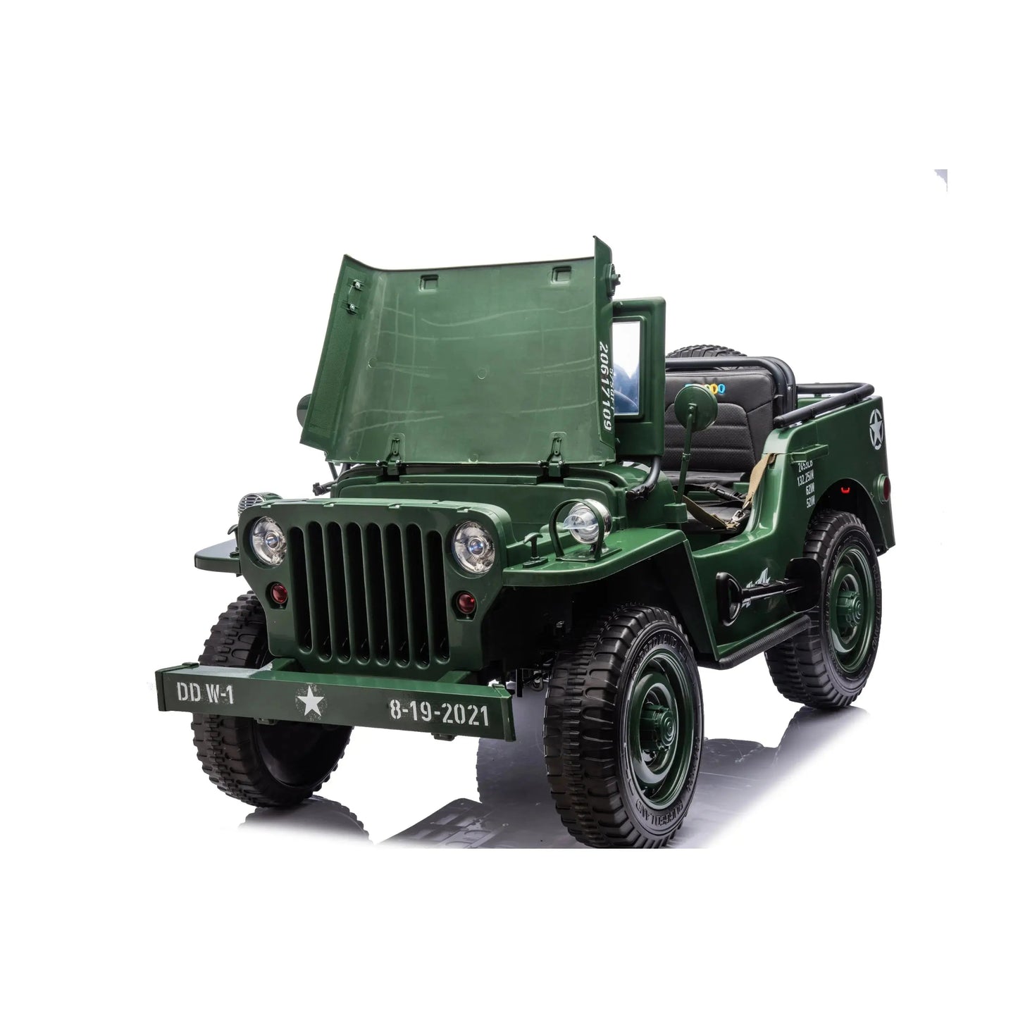 24V Freddo Military Willy Jeep 3 Seater Electric Ride on  Freddo Toys