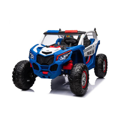 24V Freddo Storm Police UTV 2-Seater for Kids with Lights & Sirens for Action-Packed Adventures  Freddo Toys