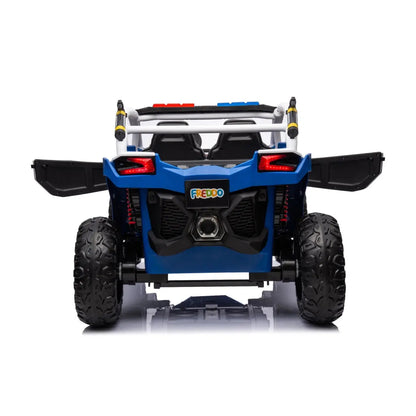 24V Freddo Storm Police UTV 2-Seater for Kids with Lights & Sirens for Action-Packed Adventures  Freddo Toys