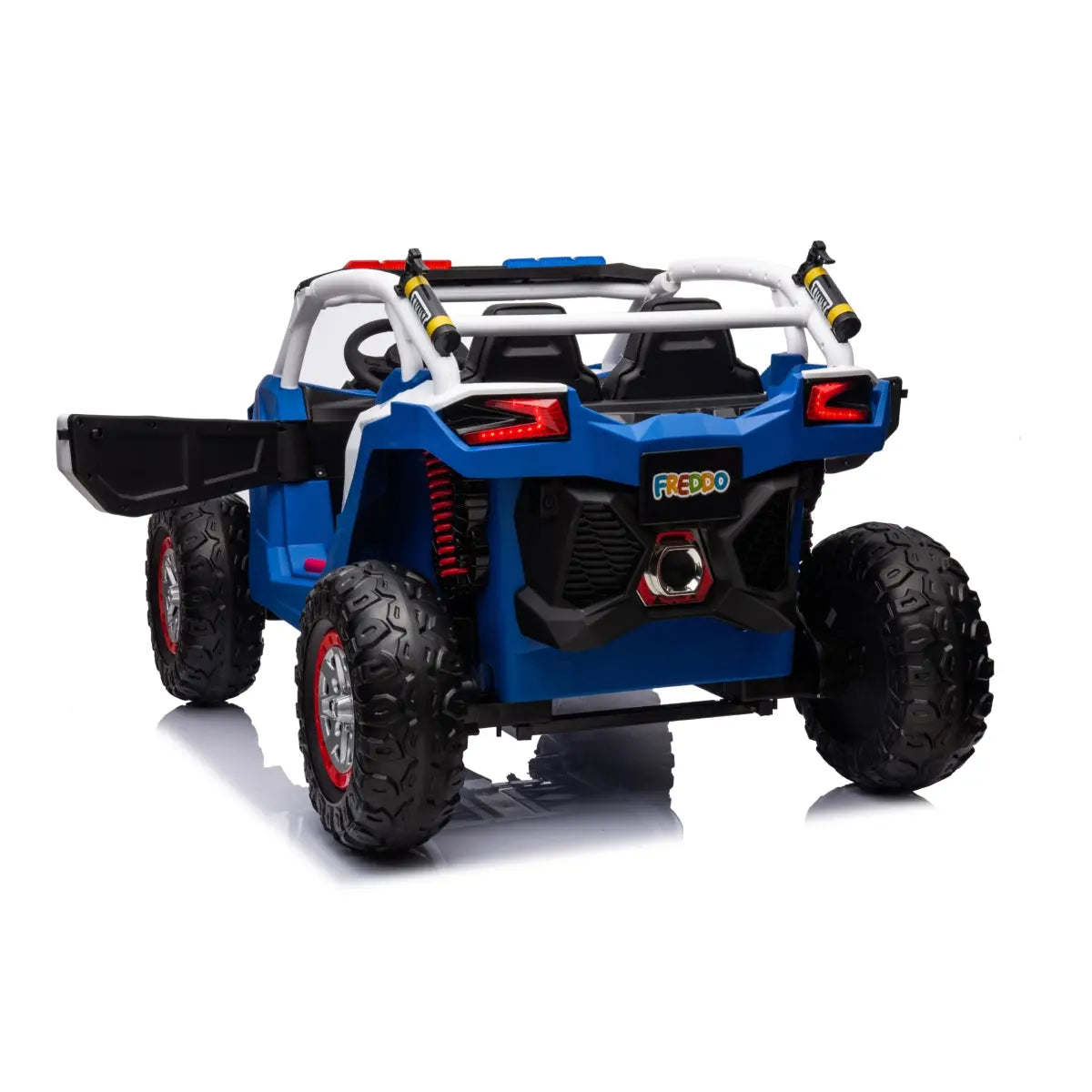 24V Freddo Storm Police UTV 2-Seater for Kids with Lights & Sirens for Action-Packed Adventures  Freddo Toys