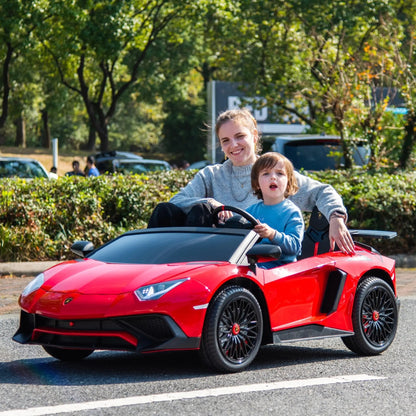 24V Lamborghini Aventador 2 Seater Ride On Car for Kids: Advanced Brushless Motor & Differential for High-Octane Fun  Freddo Toys