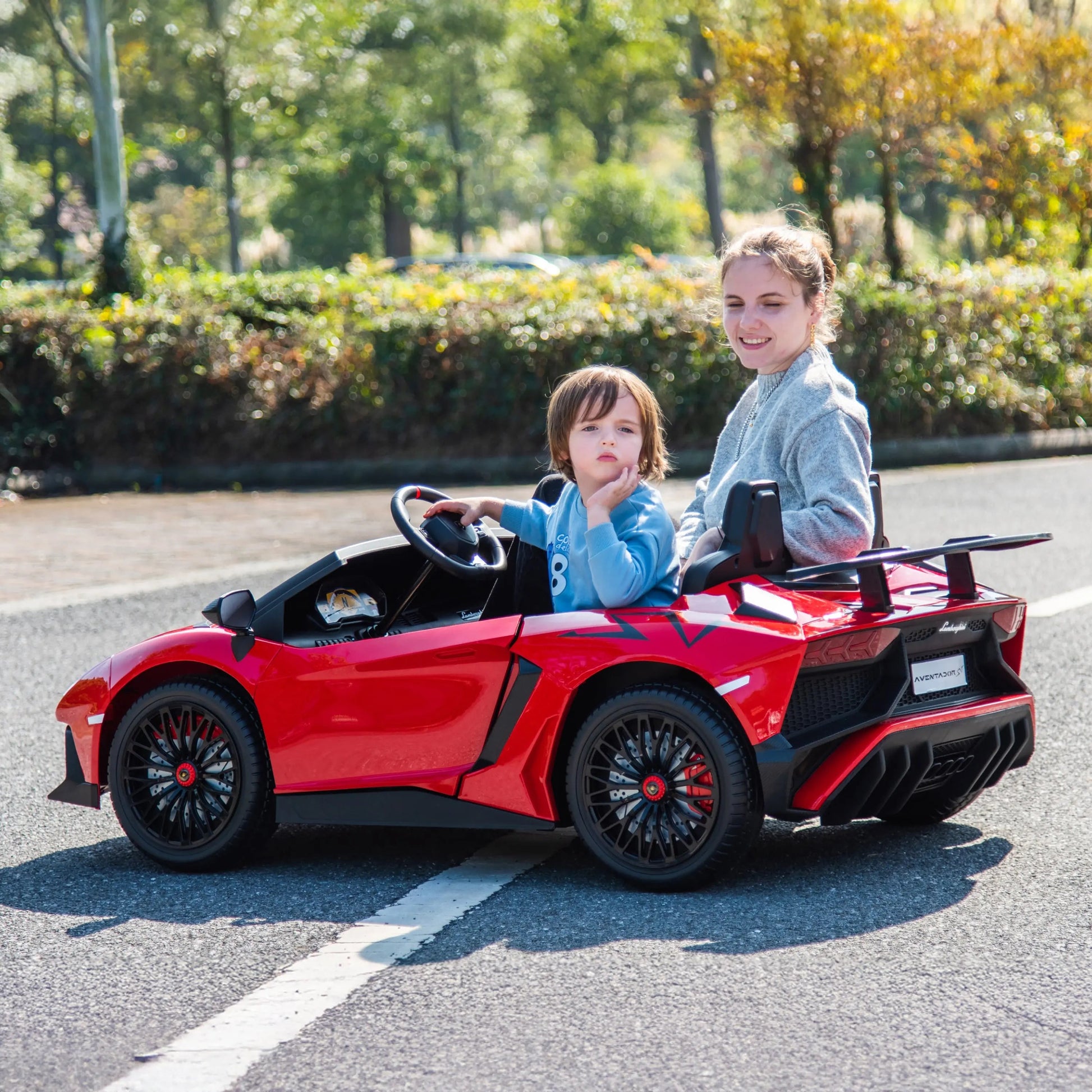 24V Lamborghini Aventador 2 Seater Ride On Car for Kids: Advanced Brushless Motor & Differential for High-Octane Fun  Freddo Toys