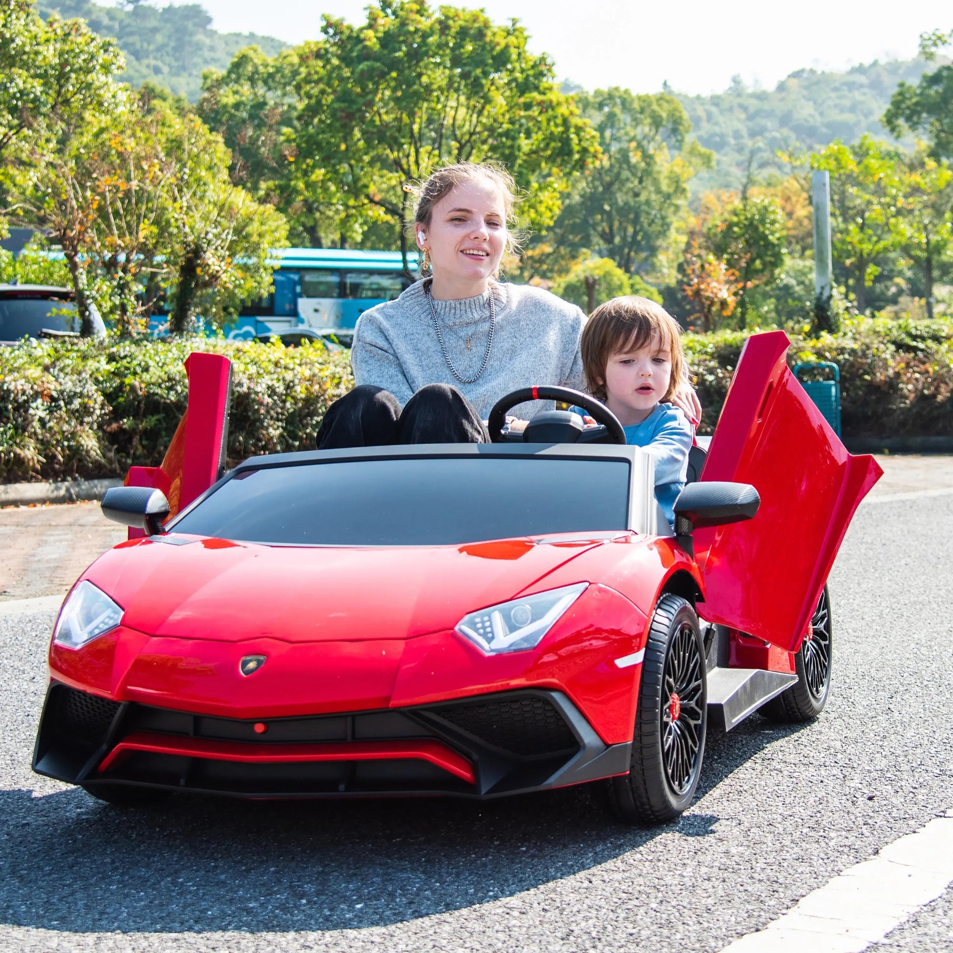 24V Lamborghini Aventador 2 Seater Ride On Car for Kids: Advanced Brushless Motor & Differential for High-Octane Fun  Freddo Toys
