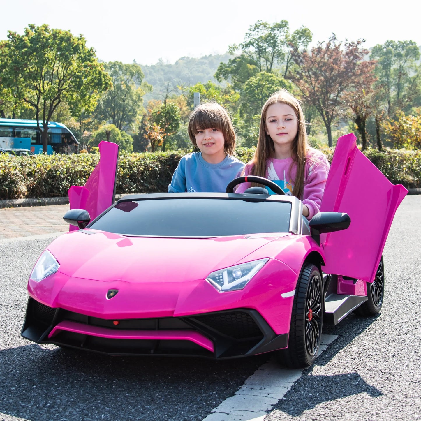 24V Lamborghini Aventador 2 Seater Ride On Car for Kids: Advanced Brushless Motor & Differential for High-Octane Fun  Freddo Toys