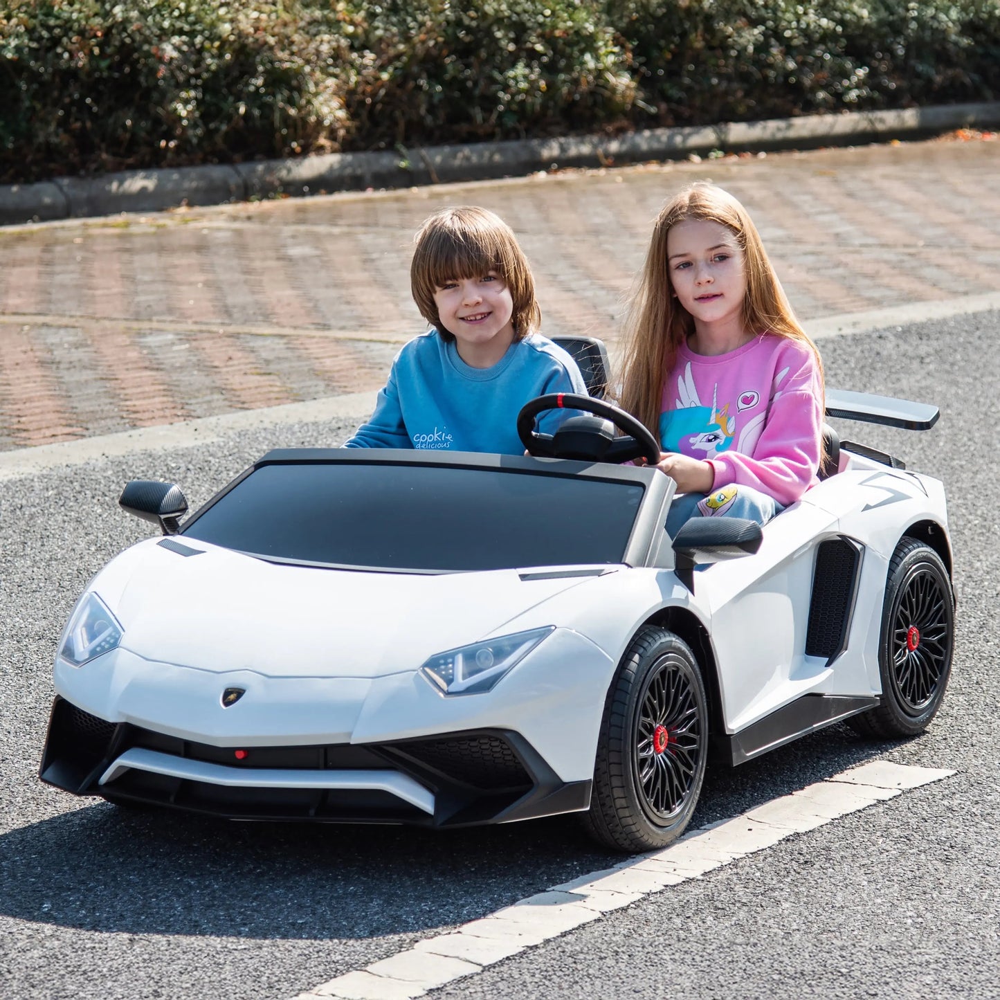 24V Lamborghini Aventador 2 Seater Ride On Car for Kids: Advanced Brushless Motor & Differential for High-Octane Fun  Freddo Toys