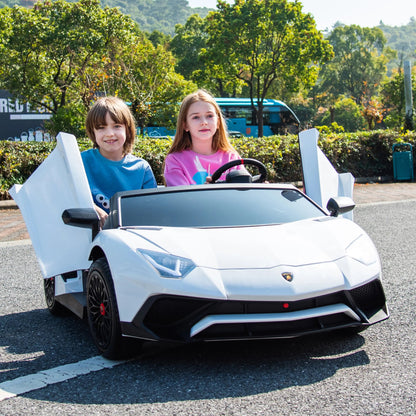 24V Lamborghini Aventador 2 Seater Ride On Car for Kids: Advanced Brushless Motor & Differential for High-Octane Fun  Freddo Toys