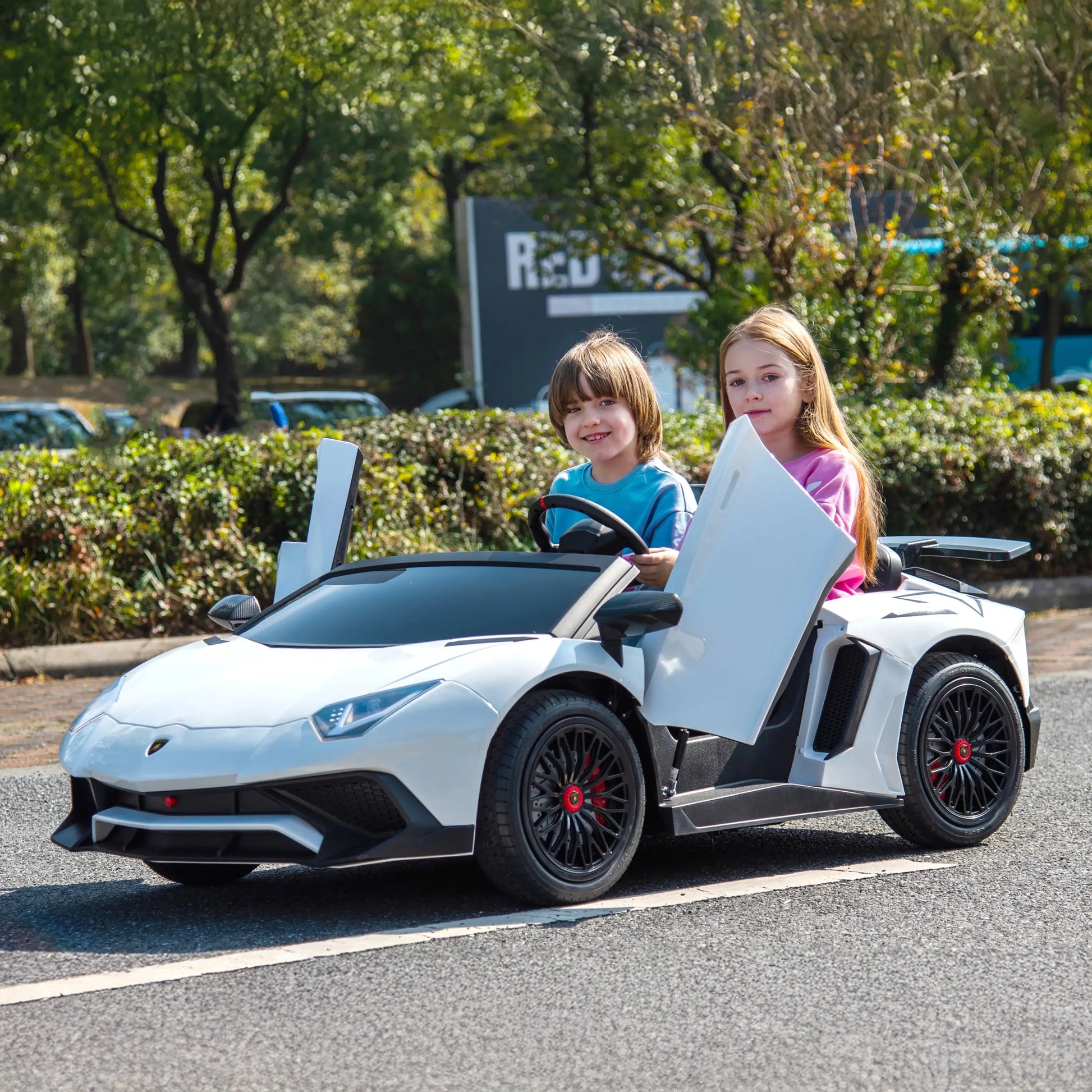 24V Lamborghini Aventador 2 Seater Ride On Car for Kids: Advanced Brushless Motor & Differential for High-Octane Fun  Freddo Toys