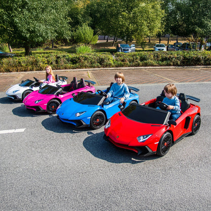 24V Lamborghini Aventador 2 Seater Ride On Car for Kids: Advanced Brushless Motor & Differential for High-Octane Fun  Freddo Toys