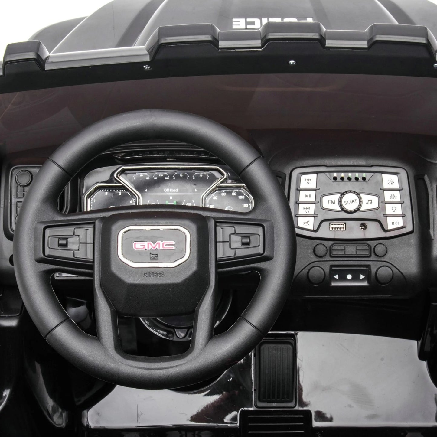 24V GMC Sierra Denali 2 Seater Police Ride-On Truck  Freddo Toys