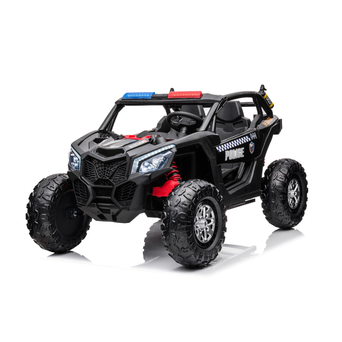 24V Freddo Storm Police UTV 2-Seater for Kids with Lights & Sirens for Action-Packed Adventures  Freddo Toys