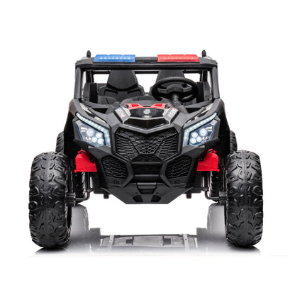 24V Freddo Storm Police UTV 2-Seater for Kids with Lights & Sirens for Action-Packed Adventures  Freddo Toys