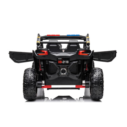 24V Freddo Storm Police UTV 2-Seater for Kids with Lights & Sirens for Action-Packed Adventures  Freddo Toys