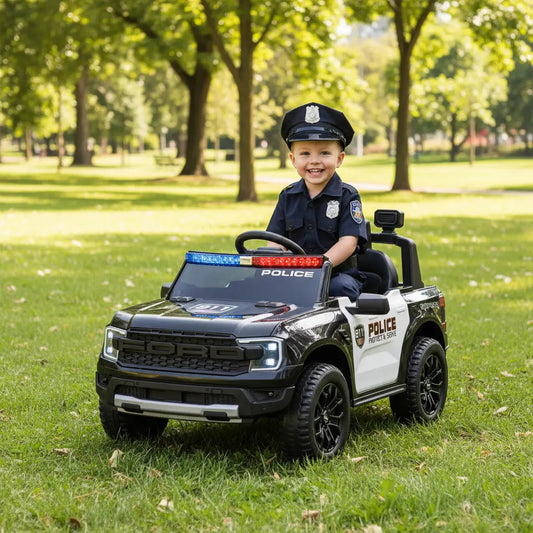 12V Licensed Ford Raptor Police Interceptor Kids Ride-On Truck Freddo Toys