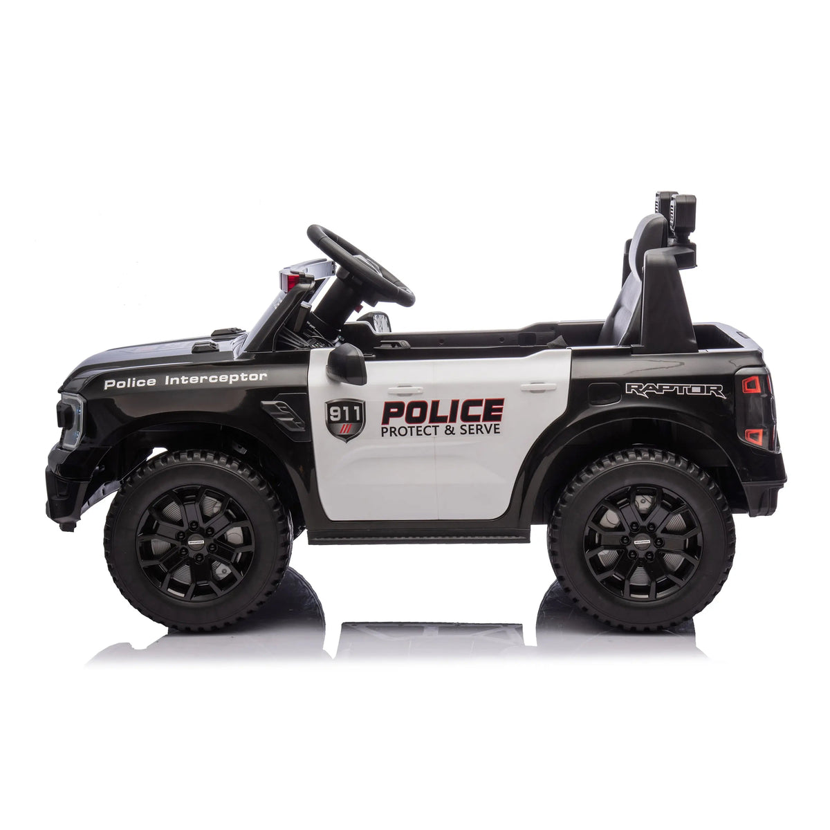 12V Licensed Ford Raptor Police Interceptor Kids Ride-On Truck Freddo Toys