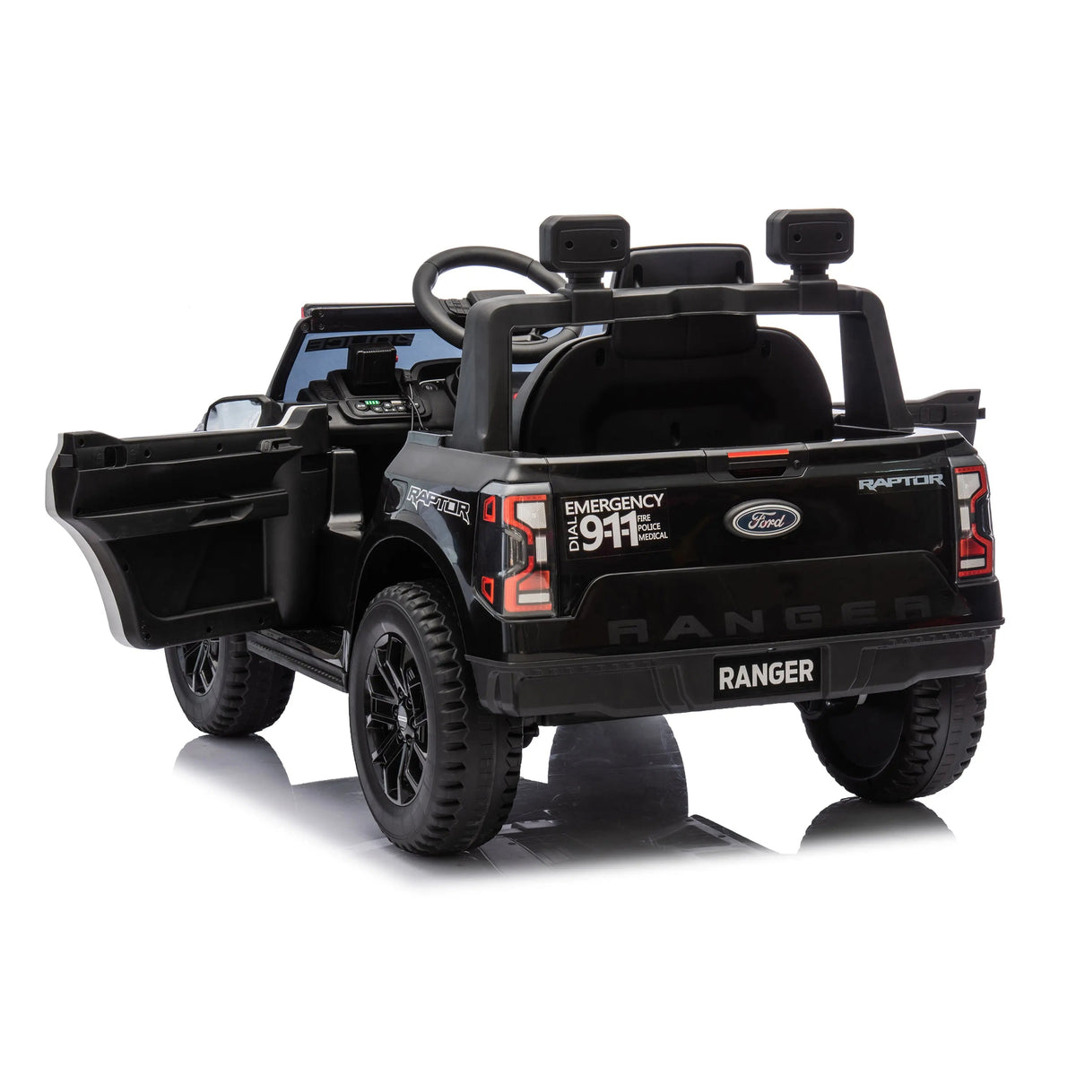 12V Licensed Ford Raptor Police Interceptor Kids Ride-On Truck Freddo Toys