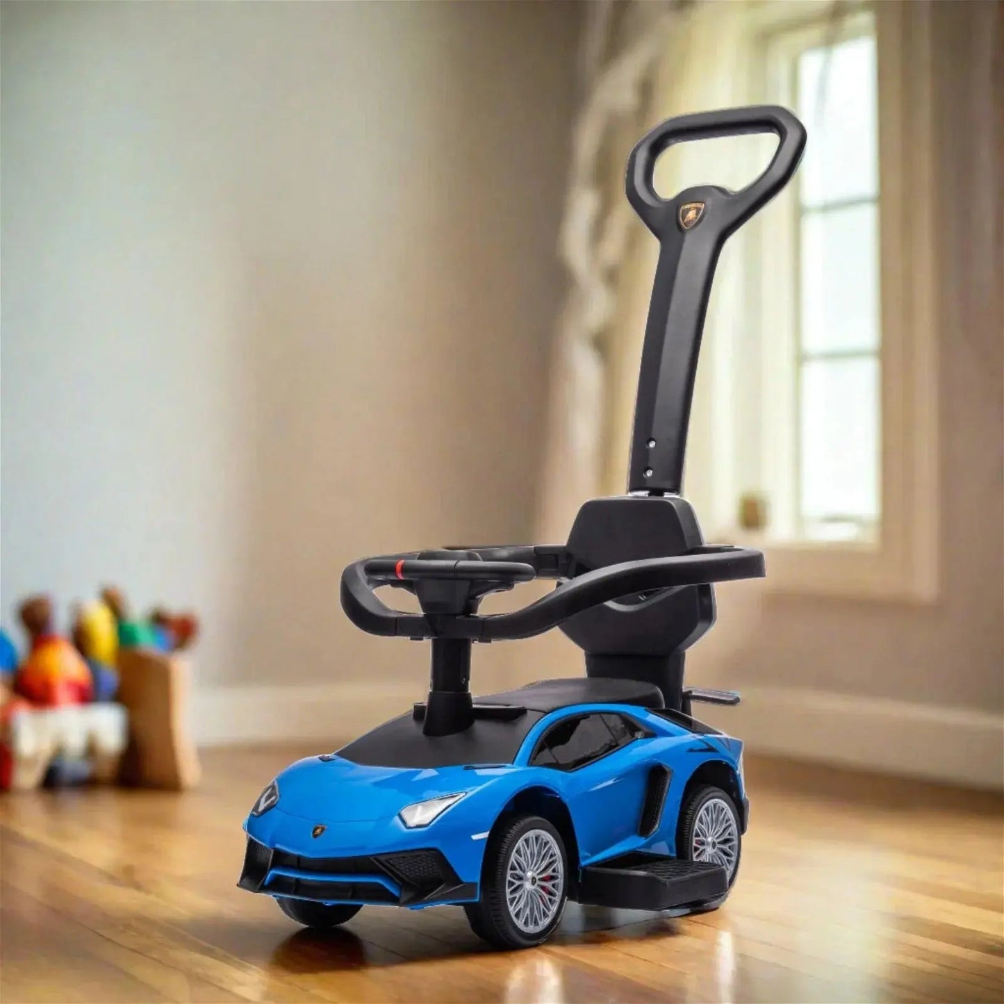 Lamborghini 3-in-1 Kids Push Ride On Toy Car  Freddo Toys